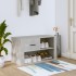 Mueble zapatero madera contrachapada gris hormigón 80x35x45
