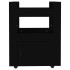 Carrito de cocina madera contrachapada negro 60x45x80