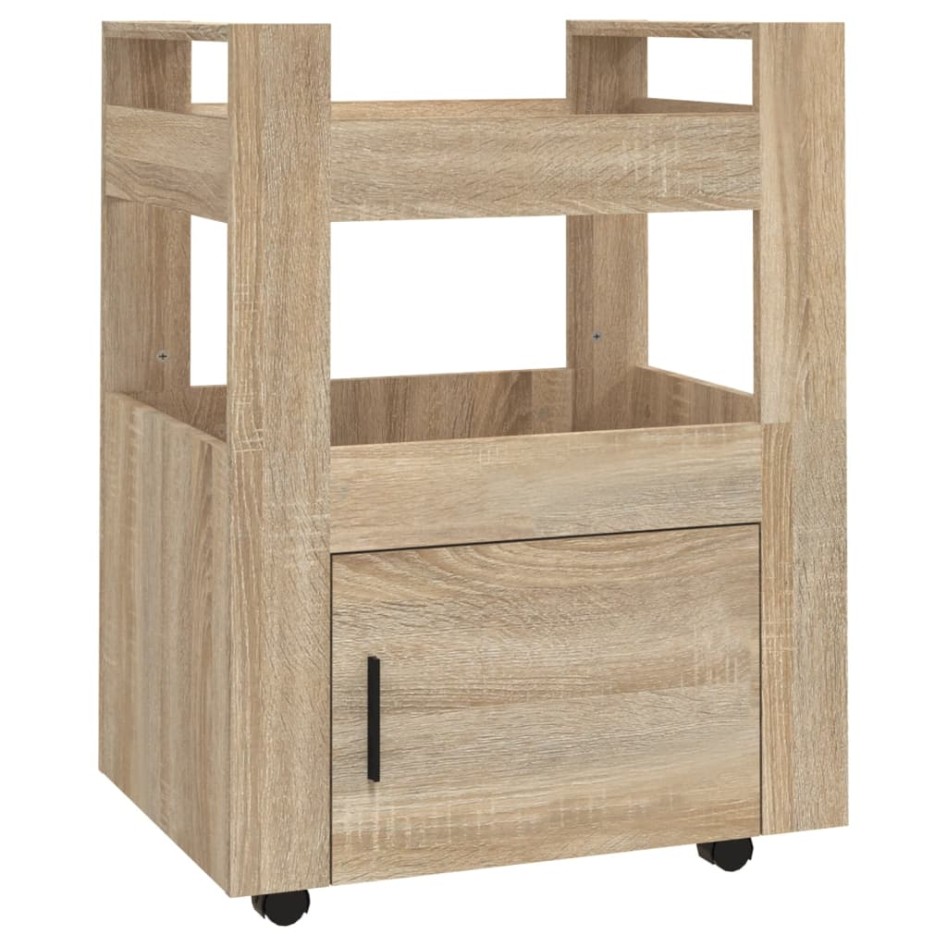 Carrito de cocina madera contrachapada color roble 60x45x80
