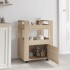 Carrito de cocina madera contrachapada color roble 60x45x80