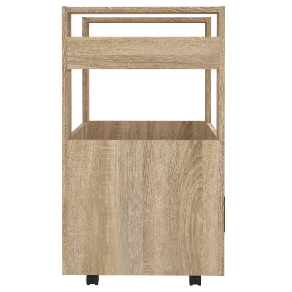 Carrito de cocina madera contrachapada color roble 60x45x80