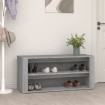 Mueble zapatero madera contrachapada gris hormigón 100x35x45 cm