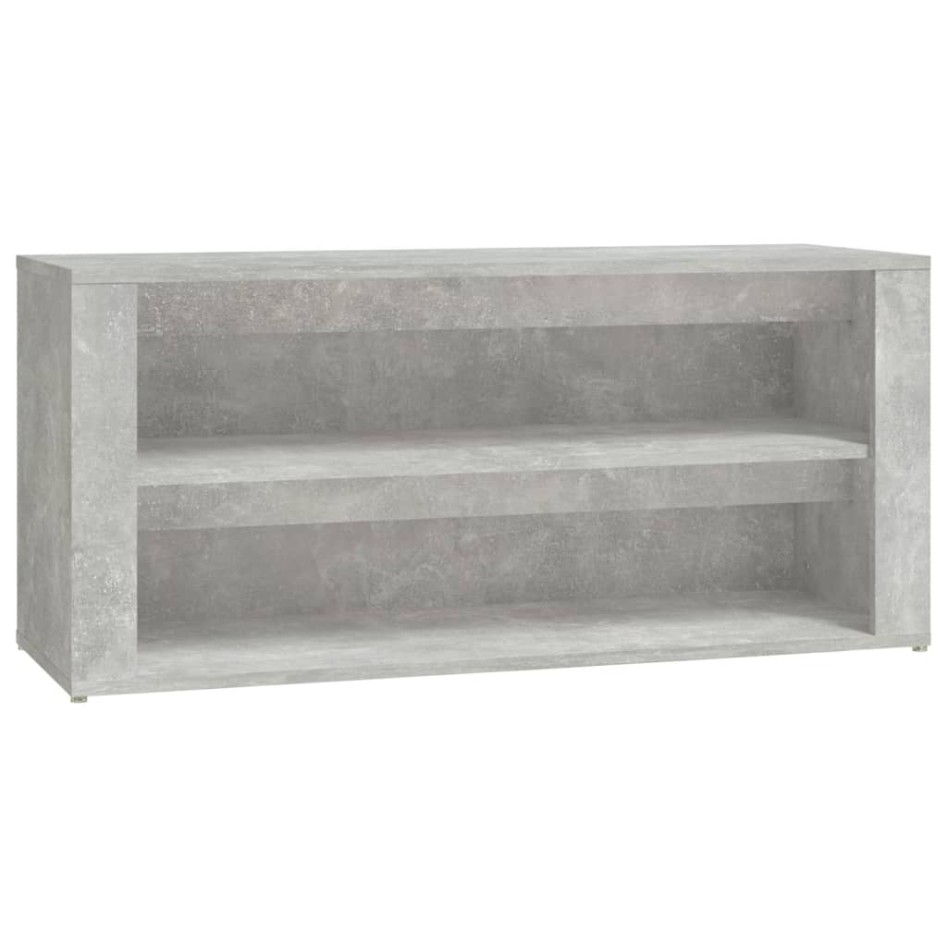 Mueble zapatero madera contrachapada gris hormigón 100x35x45