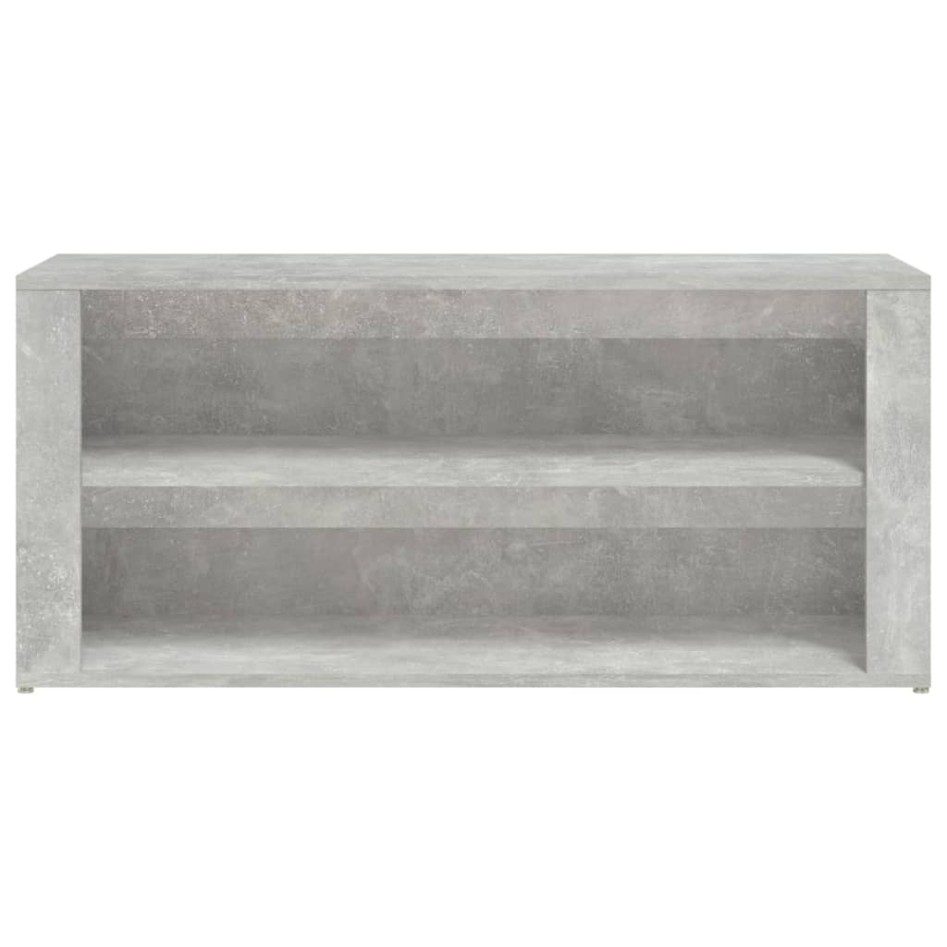 Mueble zapatero madera contrachapada gris hormigón 100x35x45