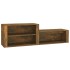 Mueble zapatero madera contrachapada roble ahumado 150x35x45