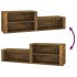 Mueble zapatero madera contrachapada roble ahumado 150x35x45