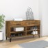Mueble zapatero madera contrachapada roble ahumado 102x35x55