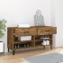 Mueble zapatero madera contrachapada roble ahumado 102x35x55
