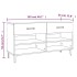 Mueble zapatero madera contrachapada roble ahumado 102x35x55