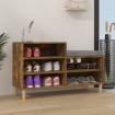 Mueble zapatero madera contrachapada roble ahumado 102x36x60 cm