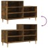 Mueble zapatero madera contrachapada roble ahumado 102x36x60