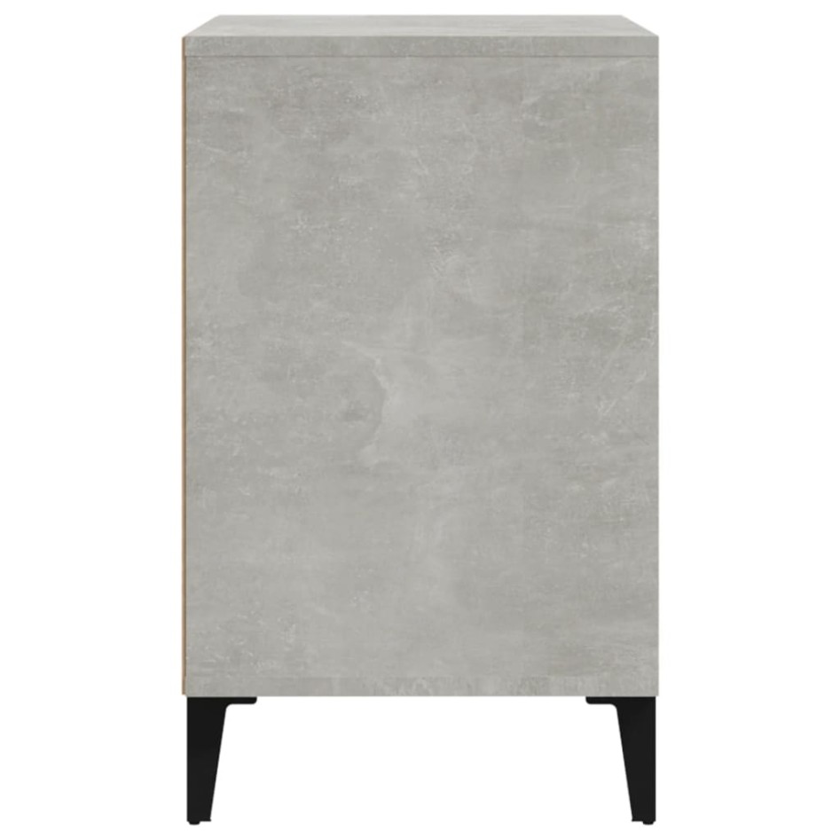 Mueble zapatero madera contrachapada gris hormigón 102x36x60