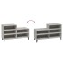 Mueble zapatero madera contrachapada gris hormigón 102x36x60