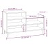 Mueble zapatero madera contrachapada gris hormigón 102x36x60