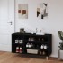 Mueble zapatero madera contrachapada negro 102x36x60