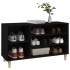 Mueble zapatero madera contrachapada negro 102x36x60