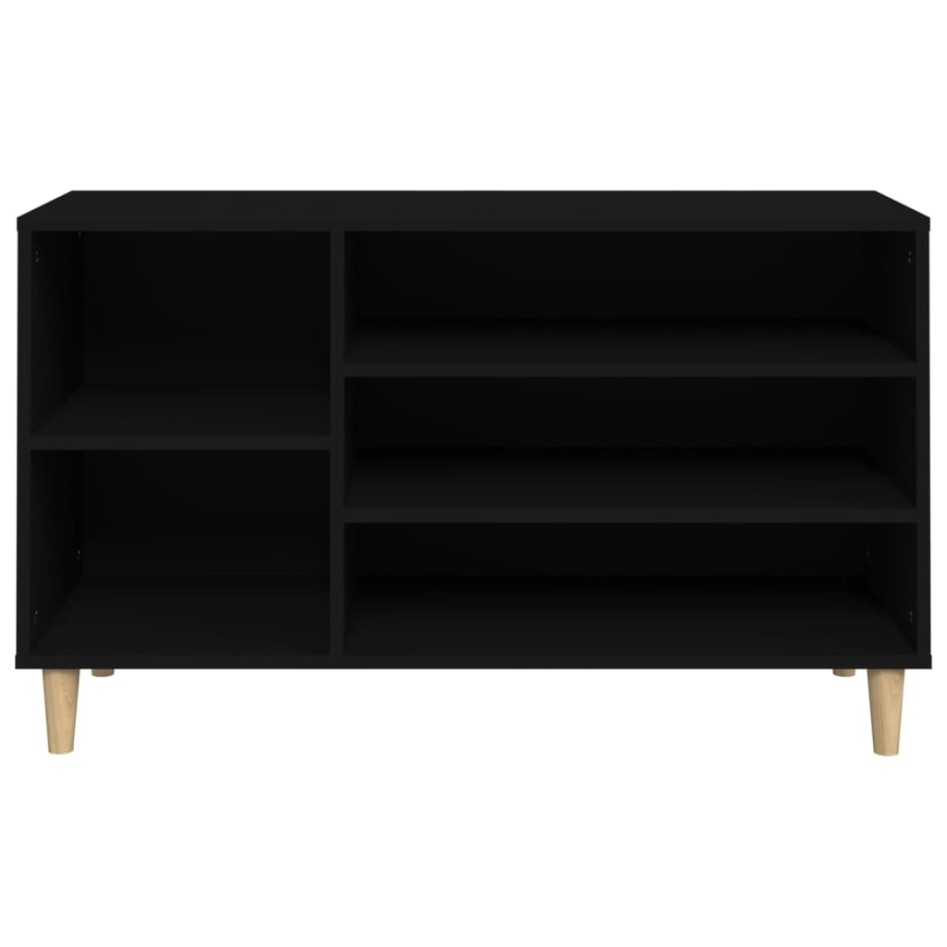 Mueble zapatero madera contrachapada negro 102x36x60