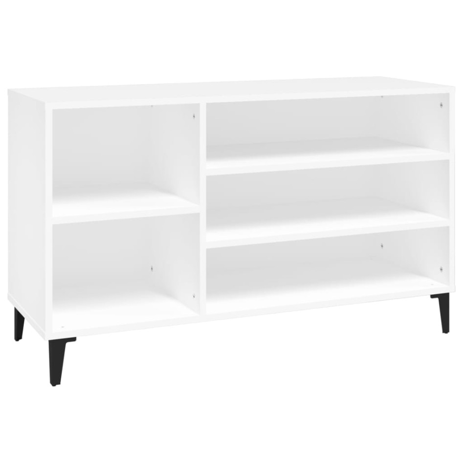 Mueble zapatero madera contrachapada blanco 102x36x60