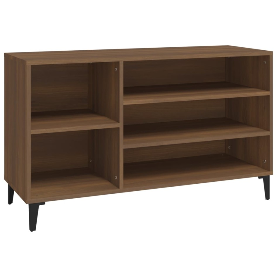 Mueble zapatero madera contrachapada roble marrón 102x36x60