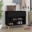 Mueble zapatero madera contrachapada negro 70x36x60 cm