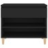 Mueble zapatero madera contrachapada negro 70x36x60