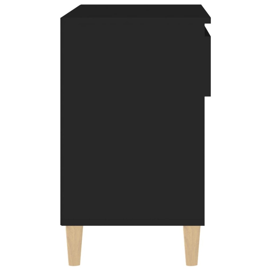 Mueble zapatero madera contrachapada negro 70x36x60