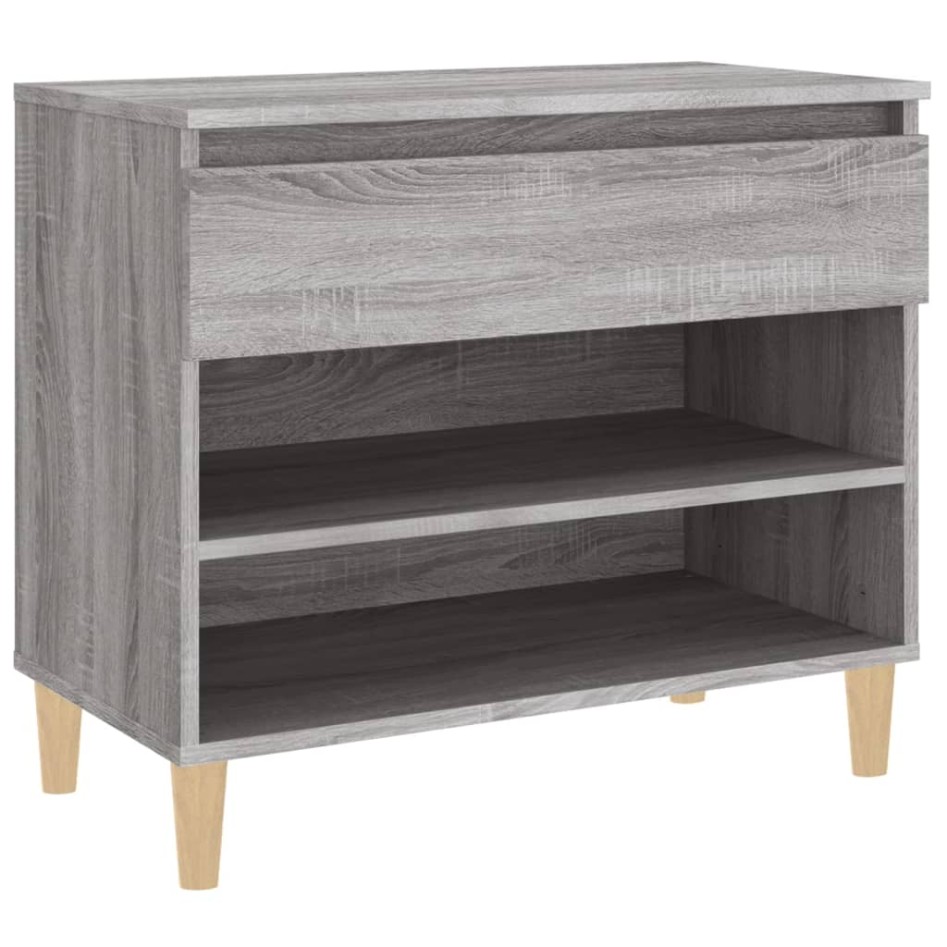 Mueble zapatero madera contrachapada gris Sonoma 70x36x60