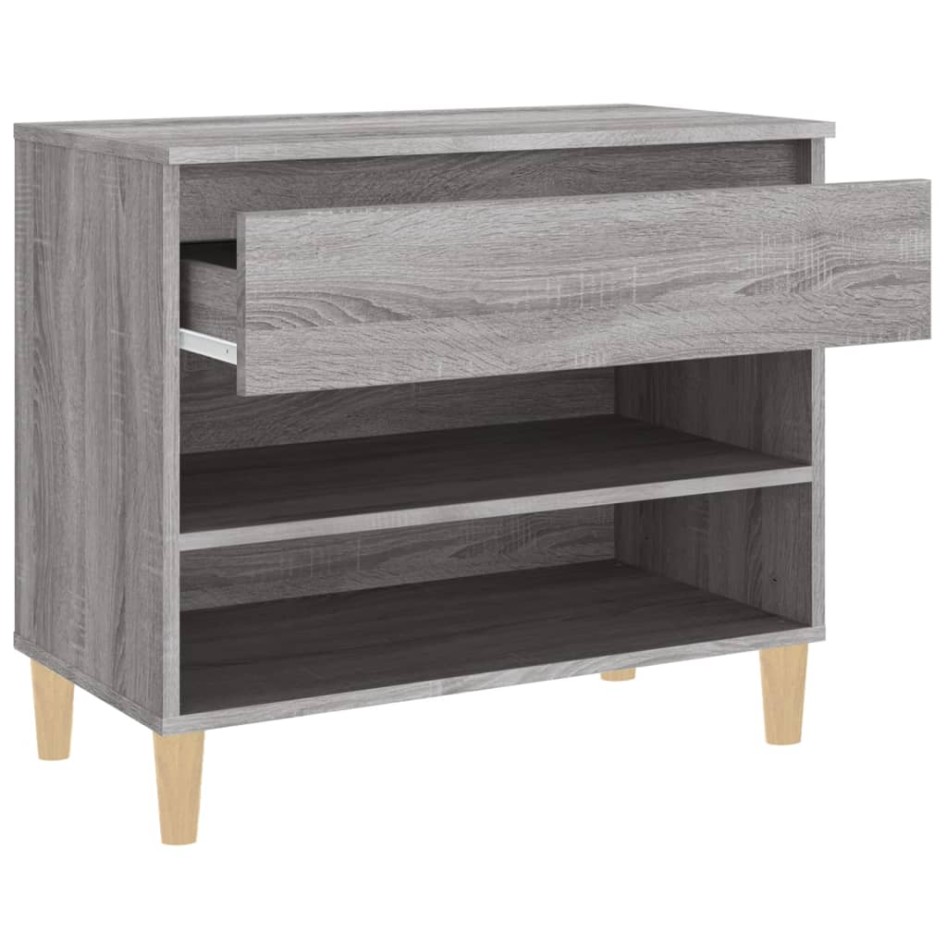 Mueble zapatero madera contrachapada gris Sonoma 70x36x60