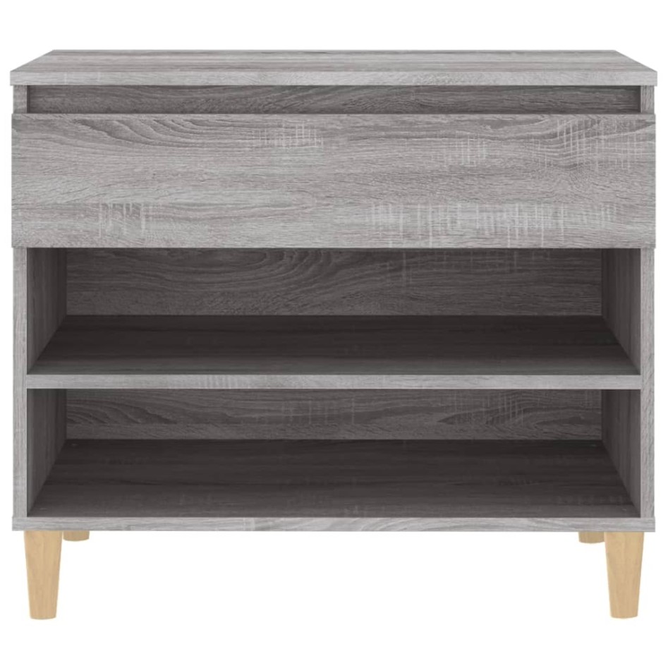 Mueble zapatero madera contrachapada gris Sonoma 70x36x60