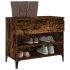 Mueble zapatero madera contrachapada roble ahumado 70x36x60