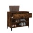Mueble zapatero madera contrachapada roble ahumado 70x36x60