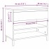Mueble zapatero madera contrachapada roble ahumado 70x36x60