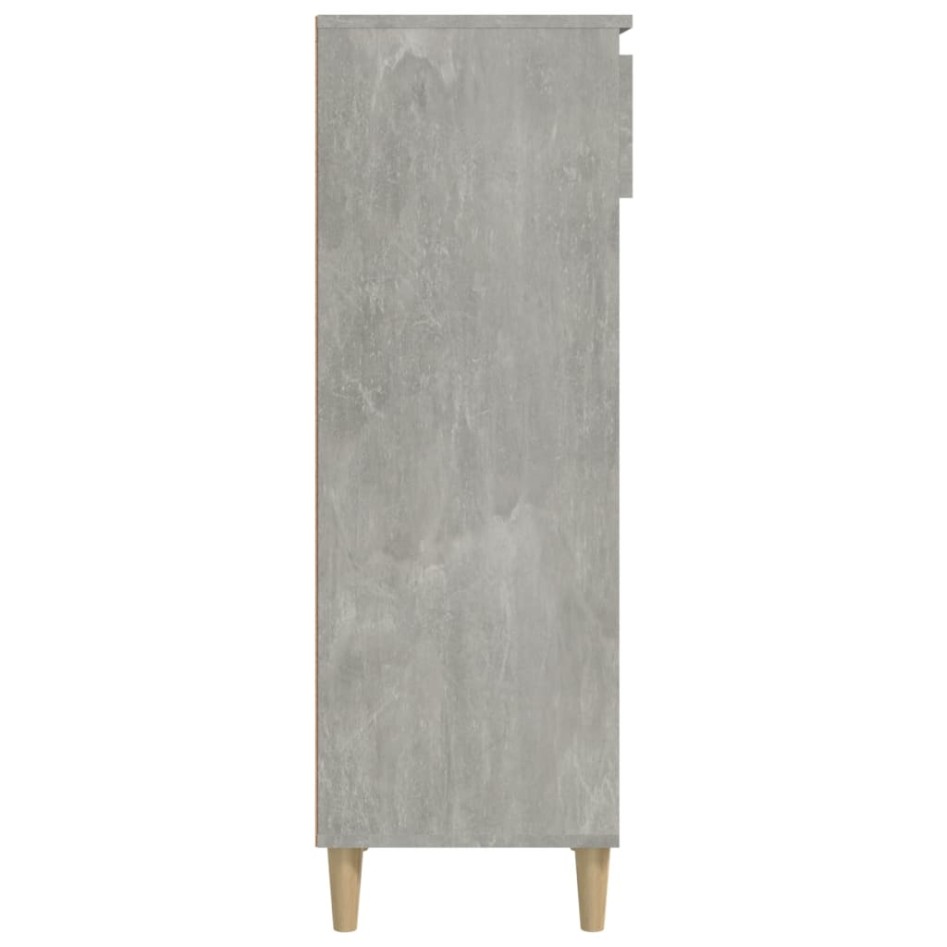 Mueble zapatero madera contrachapada gris hormigón 40x36x105
