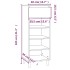 Mueble zapatero madera contrachapada gris hormigón 40x36x105