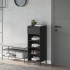 Mueble zapatero madera contrachapada negro 40x36x105