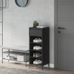 Mueble zapatero madera contrachapada negro 40x36x105 cm