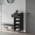 Mueble zapatero madera contrachapada negro 40x36x105