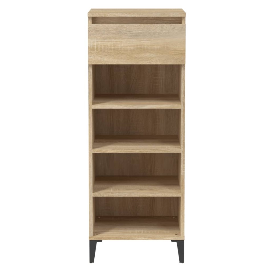 Mueble zapatero madera contrachapada roble Sonoma 40x36x105