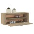 Mueble zapatero pared contrachapada roble Sonoma 100x35x38