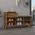 Mueble zapatero madera contrachapada roble ahumado 102x36x60