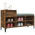 Mueble zapatero madera contrachapada roble ahumado 102x36x60