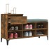 Mueble zapatero madera contrachapada roble ahumado 102x36x60