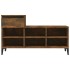 Mueble zapatero madera contrachapada roble ahumado 102x36x60