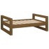 Cama para perros madera maciza pino marrón miel 75,5x55,5x28
