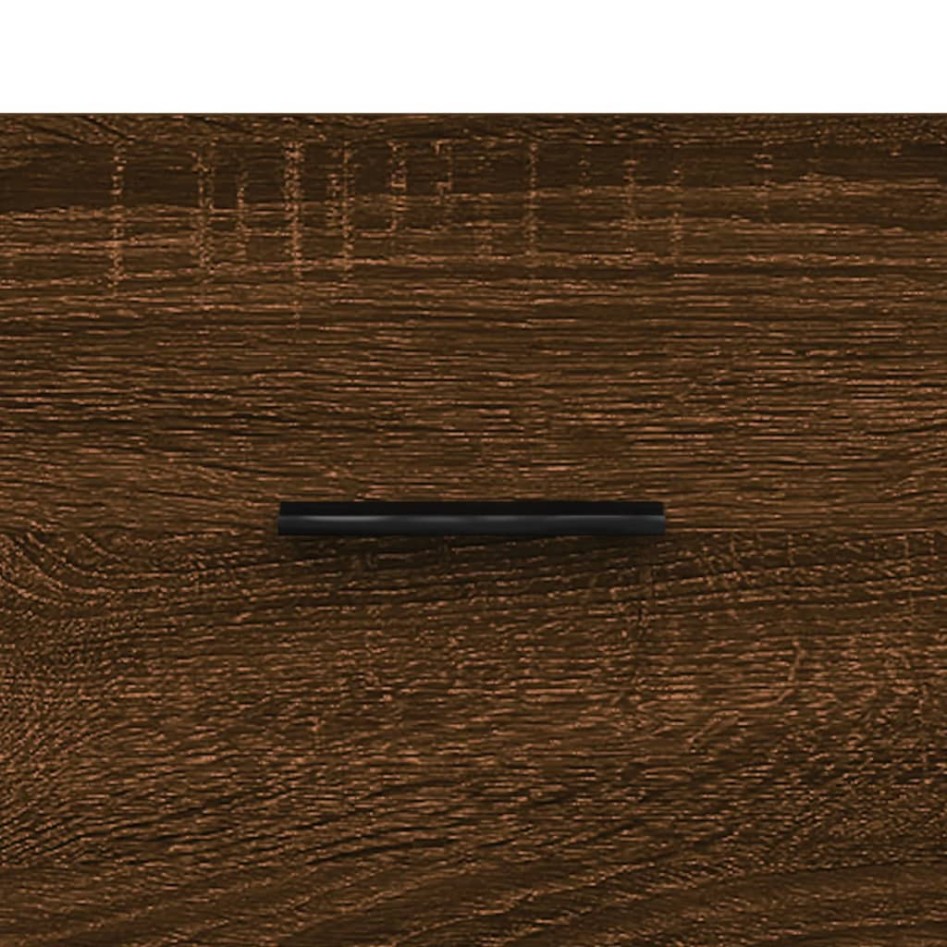 Aparador alto madera contrachapada marrón roble 69,5x34x180