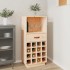 Botellero de madera maciza de pino 45x34x100