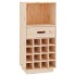 Botellero de madera maciza de pino 45x34x100