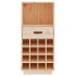 Botellero de madera maciza de pino 45x34x100