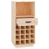 Botellero de madera maciza de pino 45x34x100