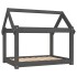 Cama para perros madera maciza de pino gris 81x60x70